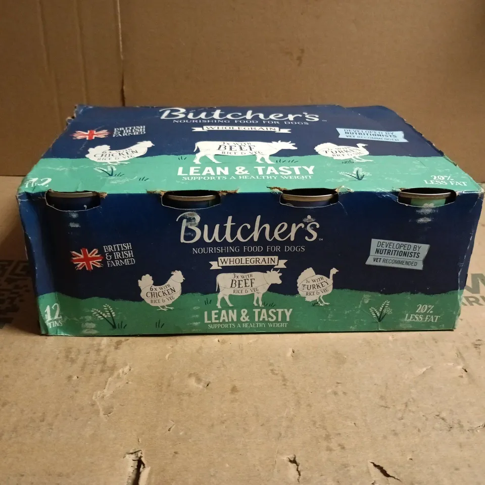 BUTCHERS DOG 12 X 390G DOG FOOD CHICKEN/BEEF/TURKEY BOXED