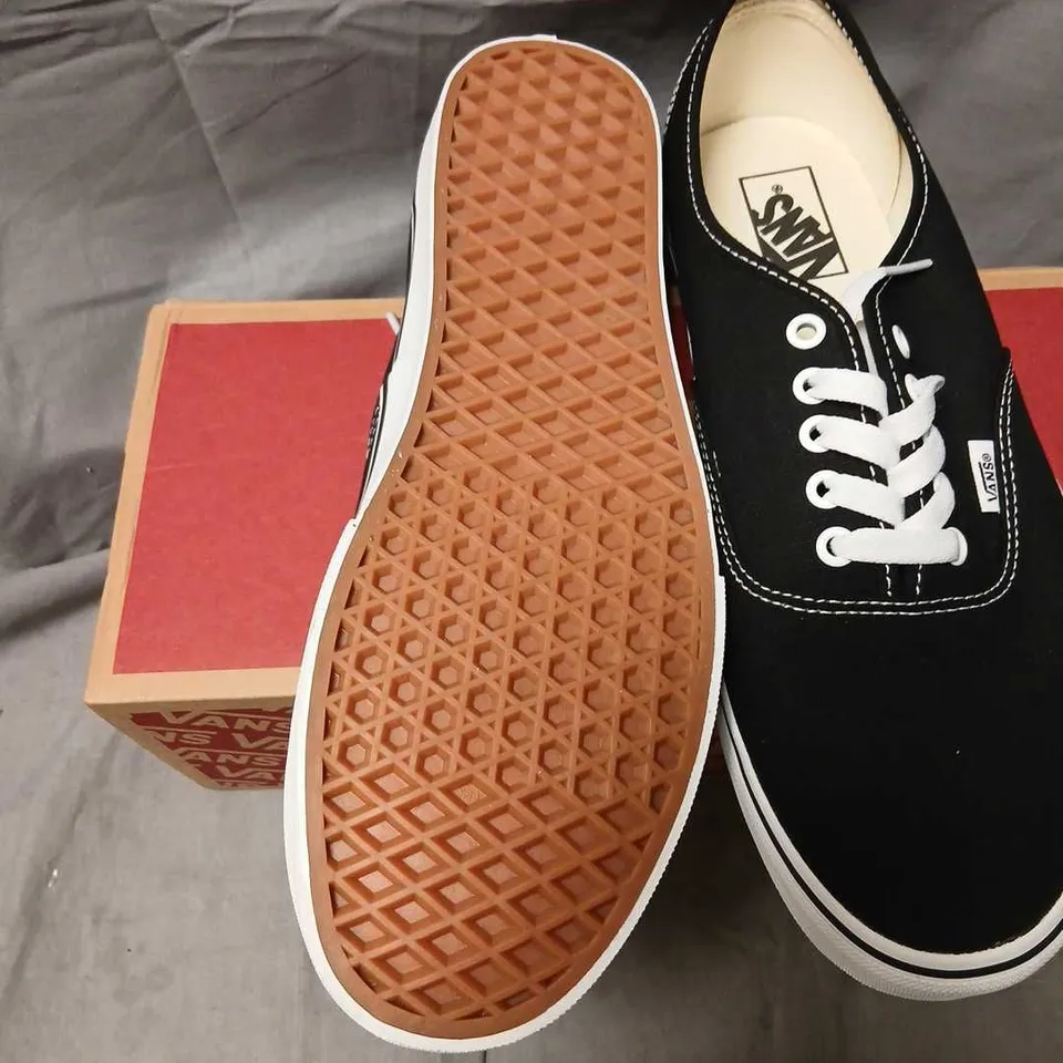 VANS AUTHENTIC BLACK CANVAS SNEAKERS – UK 10 (US 11) – MEN'S