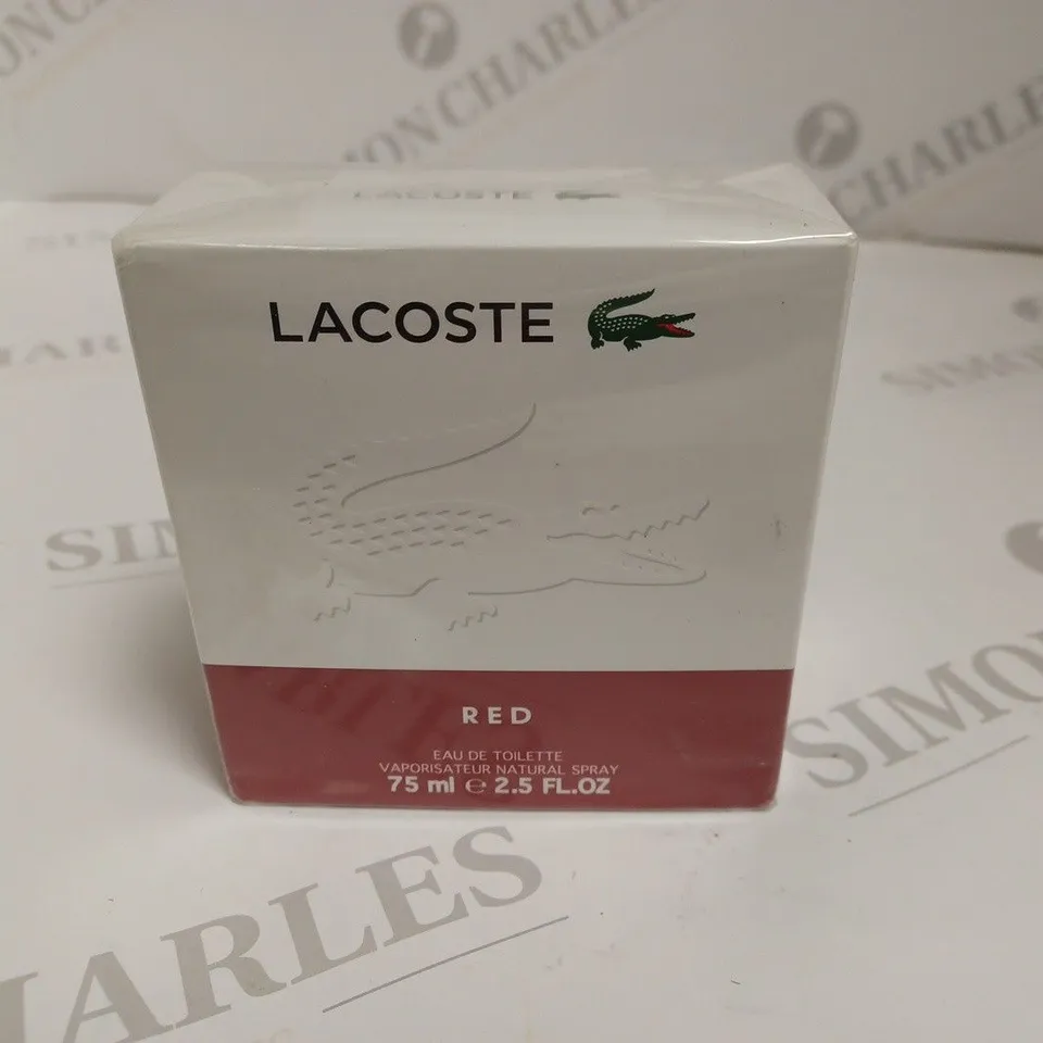 BOXED AND SEALED LACOSTE RED EAU DE TOILETTE 75ML