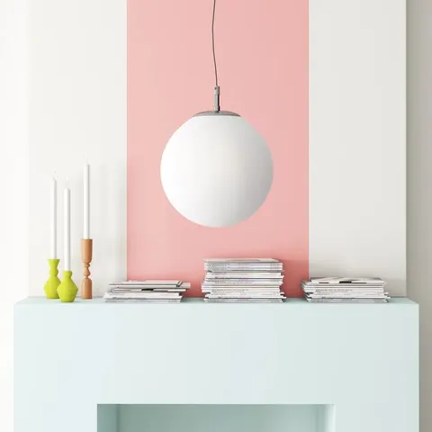 BOXED ADVIKA 1-LIGHT SATIN SILVER SPHERE PENDANT