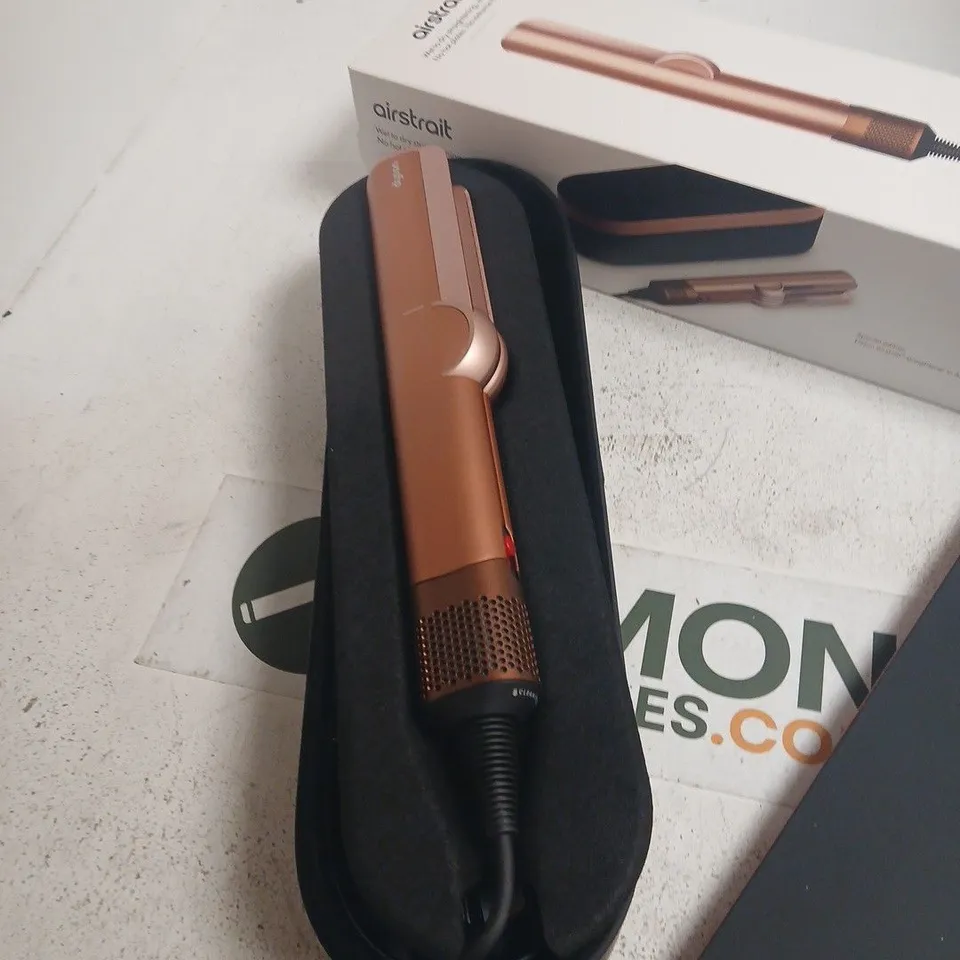 DYSON AIRSTRAIT HAIR STYLING TOOL – ROSE GOLD/COPPER FINISH – BOXED