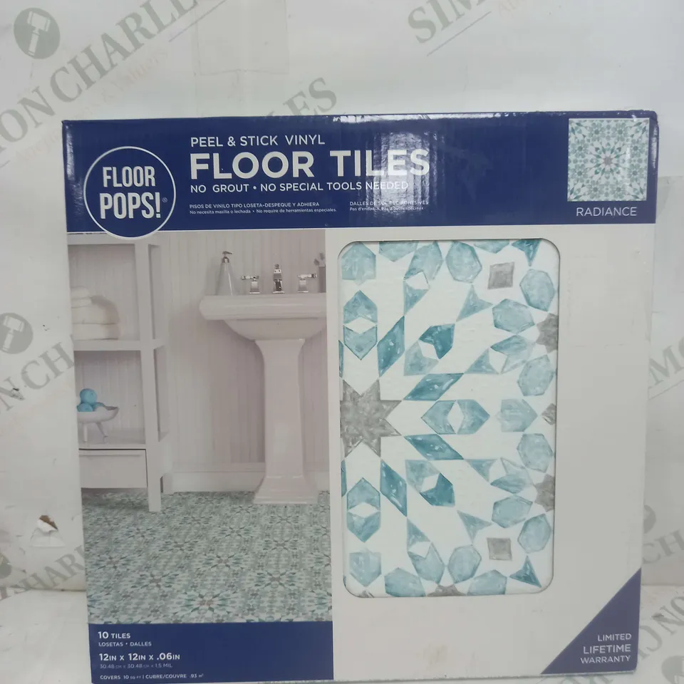 WALLPOPS BATHROOM/KITCHEN RADIANCE PEEL & STICK FLOOR TILE