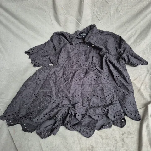 ALLSAINTS SMALL SAINTS KIDS 2PCE SET - BLACK EYELET LACE EMBROIDERY, 12-13 YRS