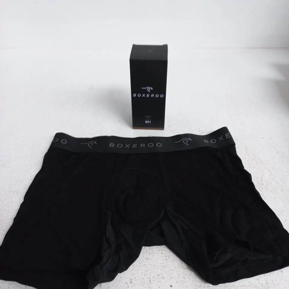 BOXEROO MEN'S BOXER BRIEFS – BLACK, SIZE M