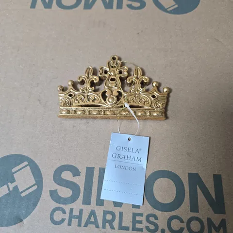 APPROXIMATELY 48 GISELA GRAHAM GOLD-TONE CROWN TIARA TREE DECORATION 