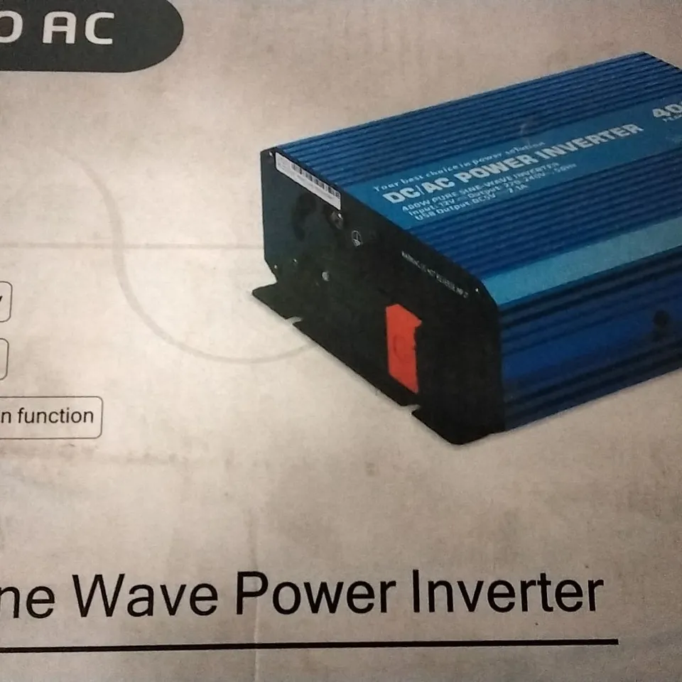 BOXED UNBRANDED DC TO AC PURE SINE WAVE POWER INVERTER