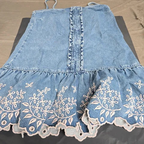 DAMSON MADDER LANA MINI DRESS DENIM - SIZE 12