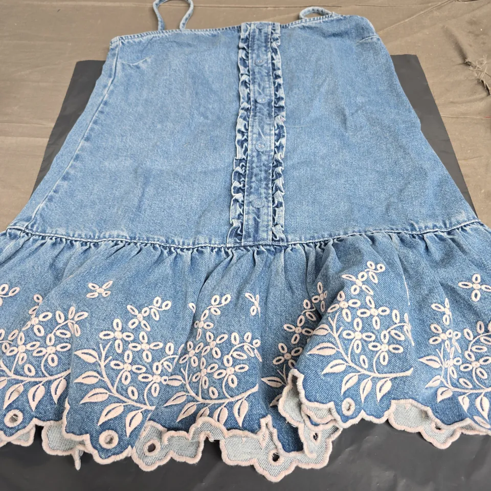 DAMSON MADDER LANA MINI DRESS DENIM - SIZE 12