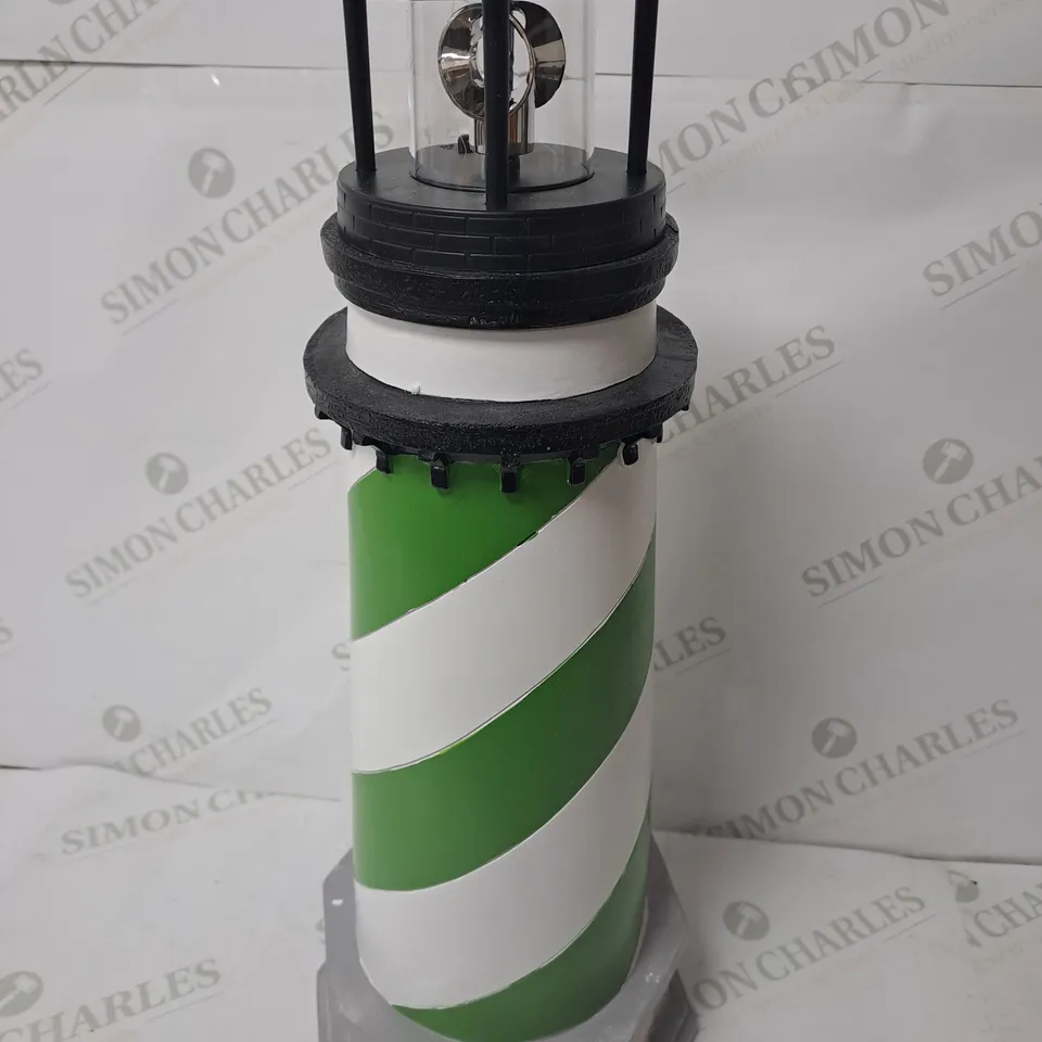 GARDEN REFLECTIONS SOLAR LED LIGHTHOUSE 50CM - GREEN