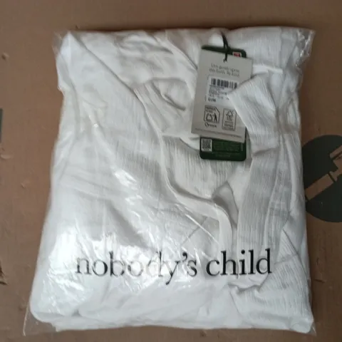 BAGGED NOBODY'S CHILD BRIDAL TAYLOR JUMPSUIT IN WHITE SIZE UK 10