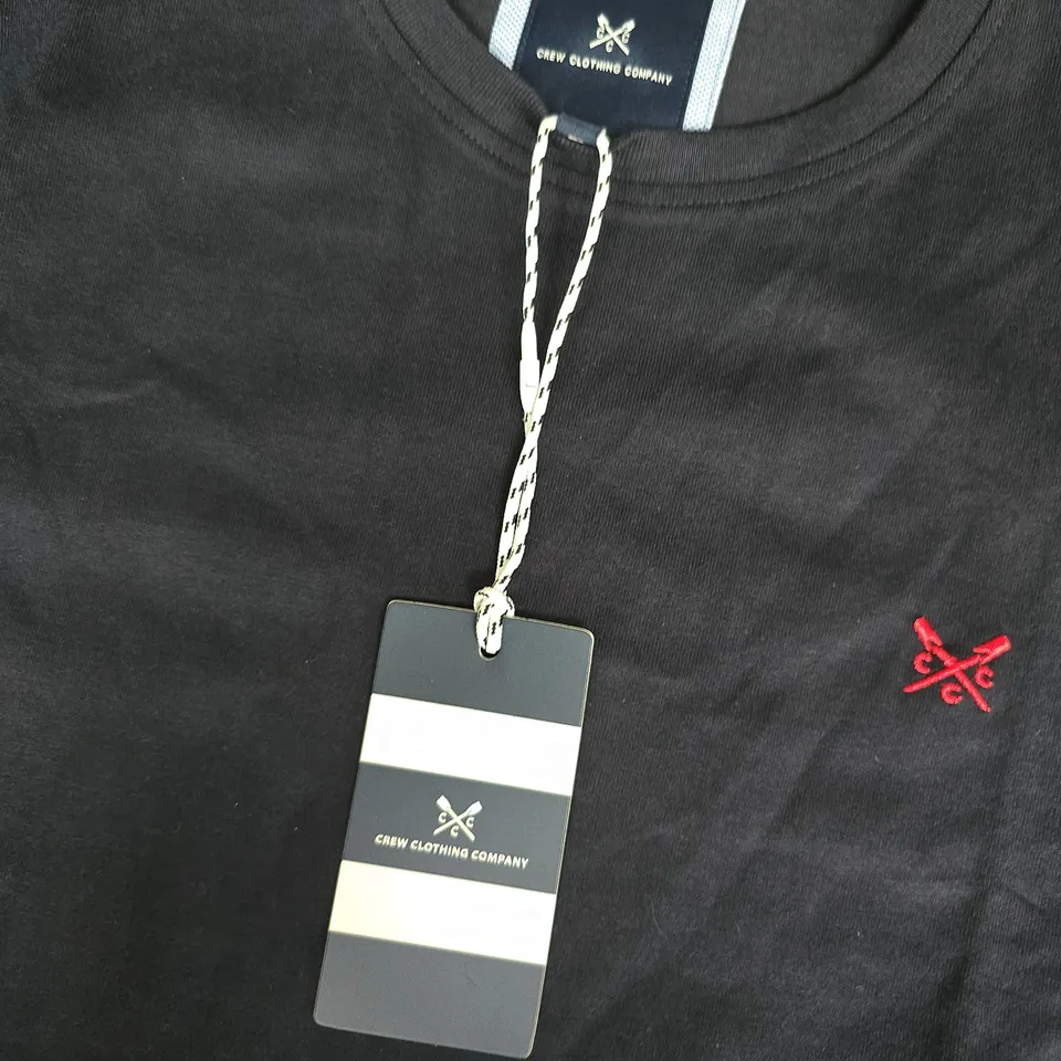 CREW CLOTHING COMPANY CLASSIC TEE – BLACK, MEDIUM