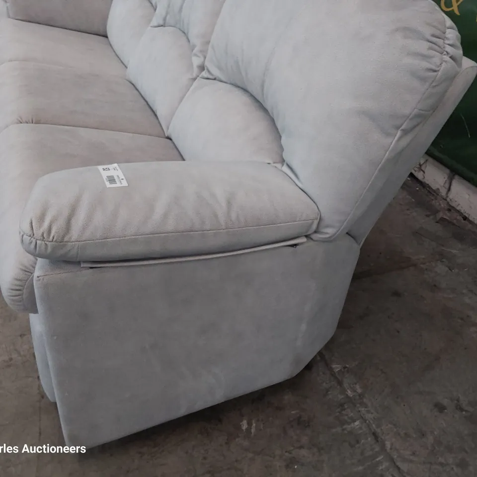 QUALITY BRITISH DESIGNER G PLAN CHLOE THREE SEATER SOFA STINGRAY PLATINUM FABRIC 