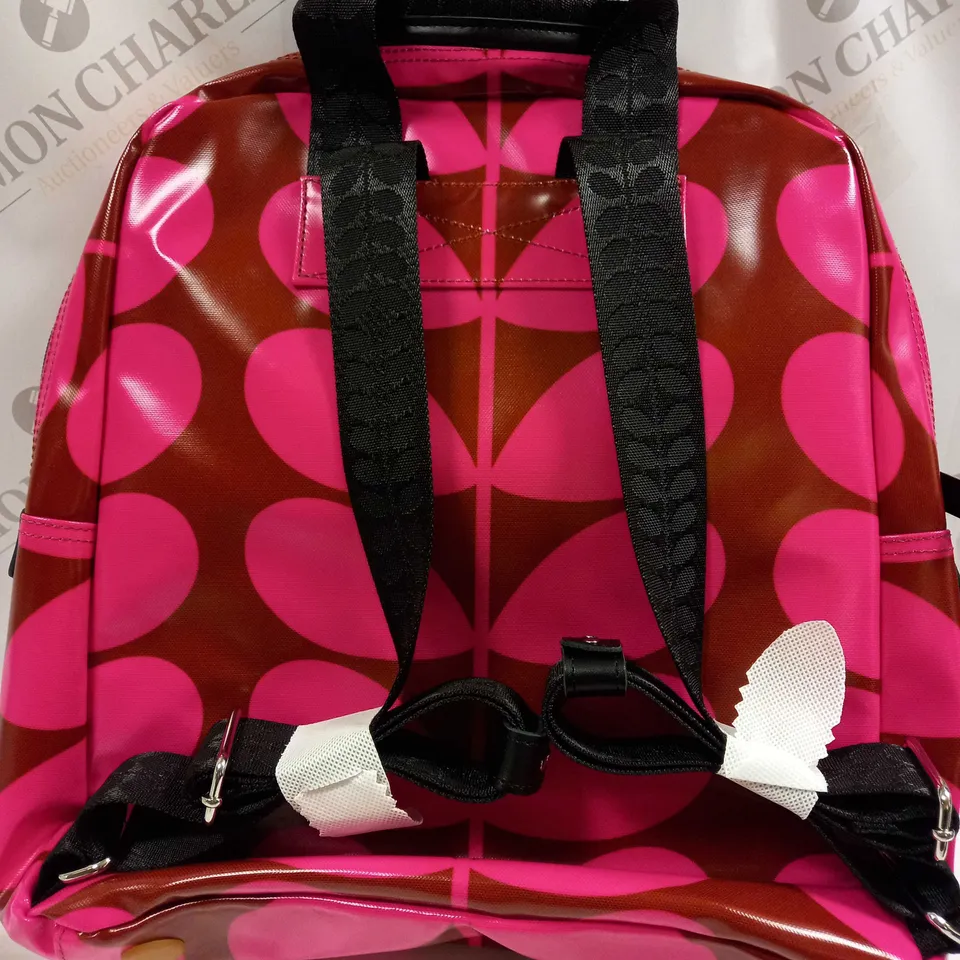 ORLA KIELY PINK SOLID STEM CERISE BUDDY BACKPACK