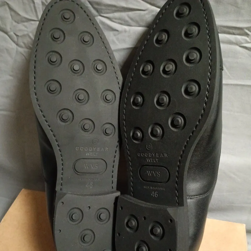 WILL'S VEGAN SHOES GOODYEAR WELT OXFORD SHOES – BLACK, UK 11 (EU 46)