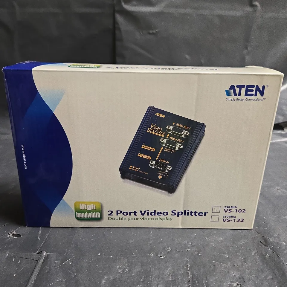 ATEN 2-PORT VIDEO SPLITTER VS-102 – BOXED
