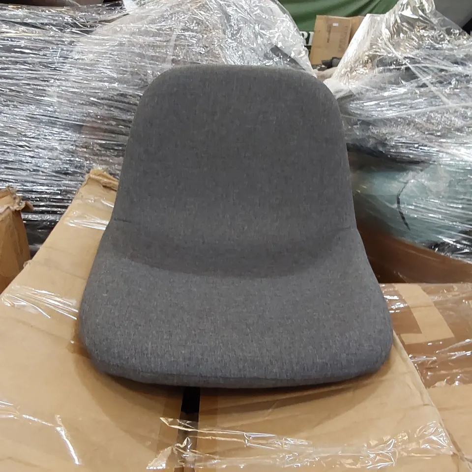 BOXED SET OF 2 DESIGNER GREY FABRIC BAR STOOLS (1 BOX)