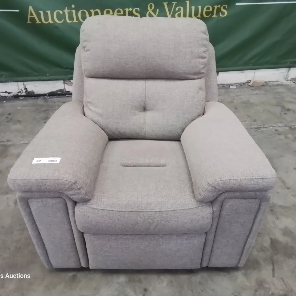 QUALITY BRITISH DESIGNER & MANUFACTURED G PLAN BURFORD EASY CHAIR NIMBUS EARTH FABRIC 