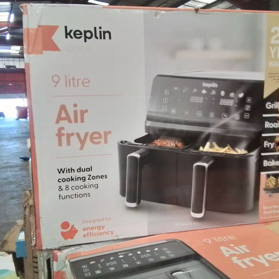 BOXED KEPLIN 9 LITRE DUAL DRAWER AIRFRYER