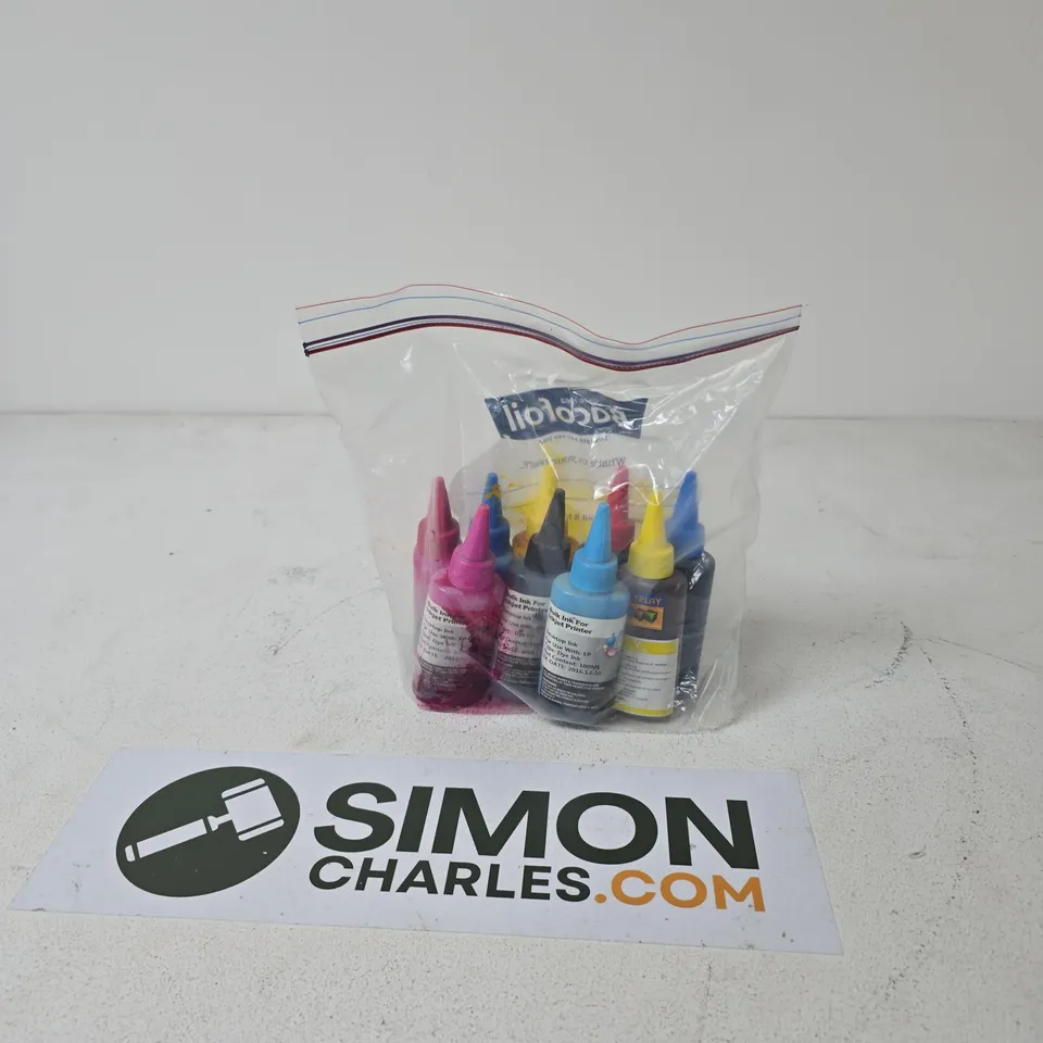 BOX OF APPROXIMATELY 10 ASSORTED ITEMS INCLUDING PRINTER INK AND CLIP ART DVD