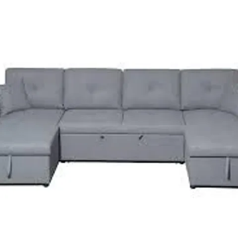 BOXED U SHAPED 4 SEATER SOFA SLEEPER & CHAISE (3 BOXES)