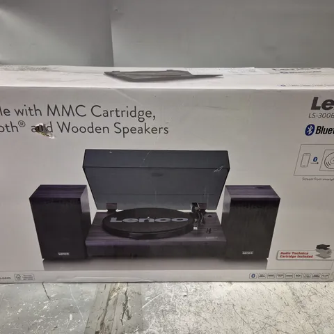 BOXED LENCO LS-300BK V2 TURNTABLE WITH BLUETOOTH 