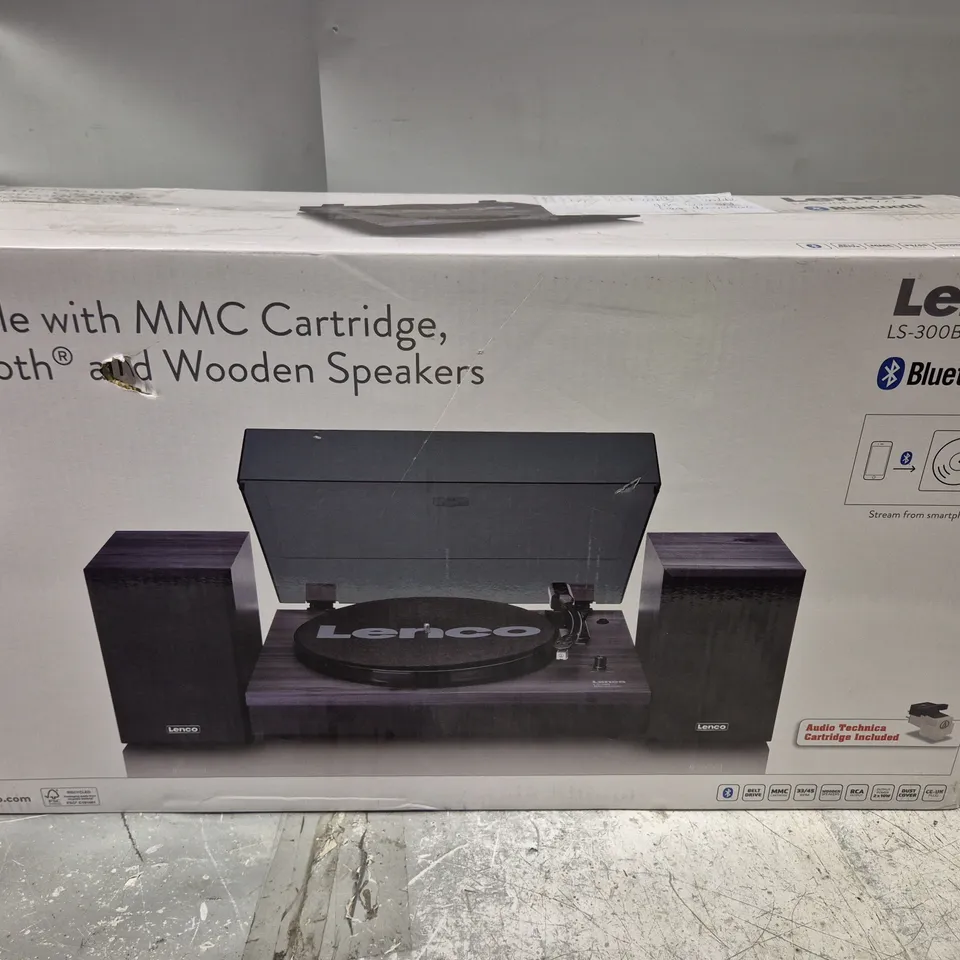 BOXED LENCO LS-300BK V2 TURNTABLE WITH BLUETOOTH 
