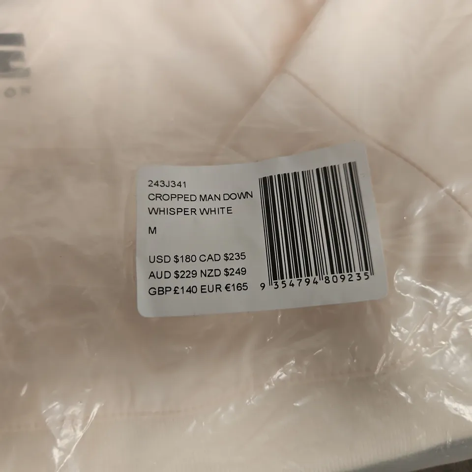 BAGGED P.E NATION CROPPED MAN DOWN – WHISPER WHITE, SIZE M