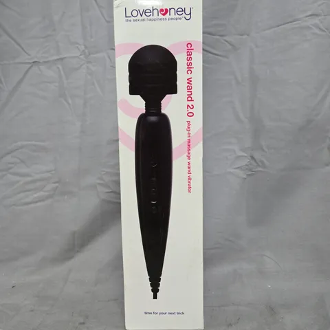 BOXED LOVEHONEY CLASSIC WAND 2.0 PLUG-IN MASSAGER WAND VIBRATOR