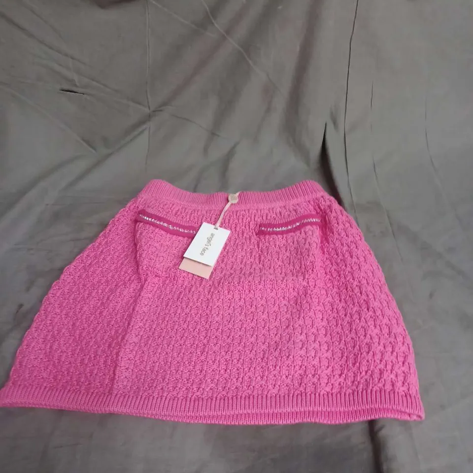 ANGEL'S FACEINES KNITTED SKIRT IN POP PINK SIZE 6-7