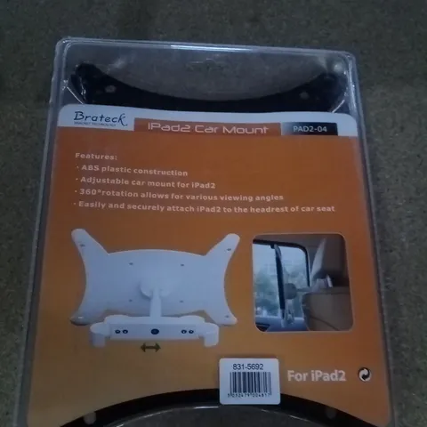 SEALED BRATECK IPAD 2 CAR MOUNT FOR IPAD 2 IN BLACK