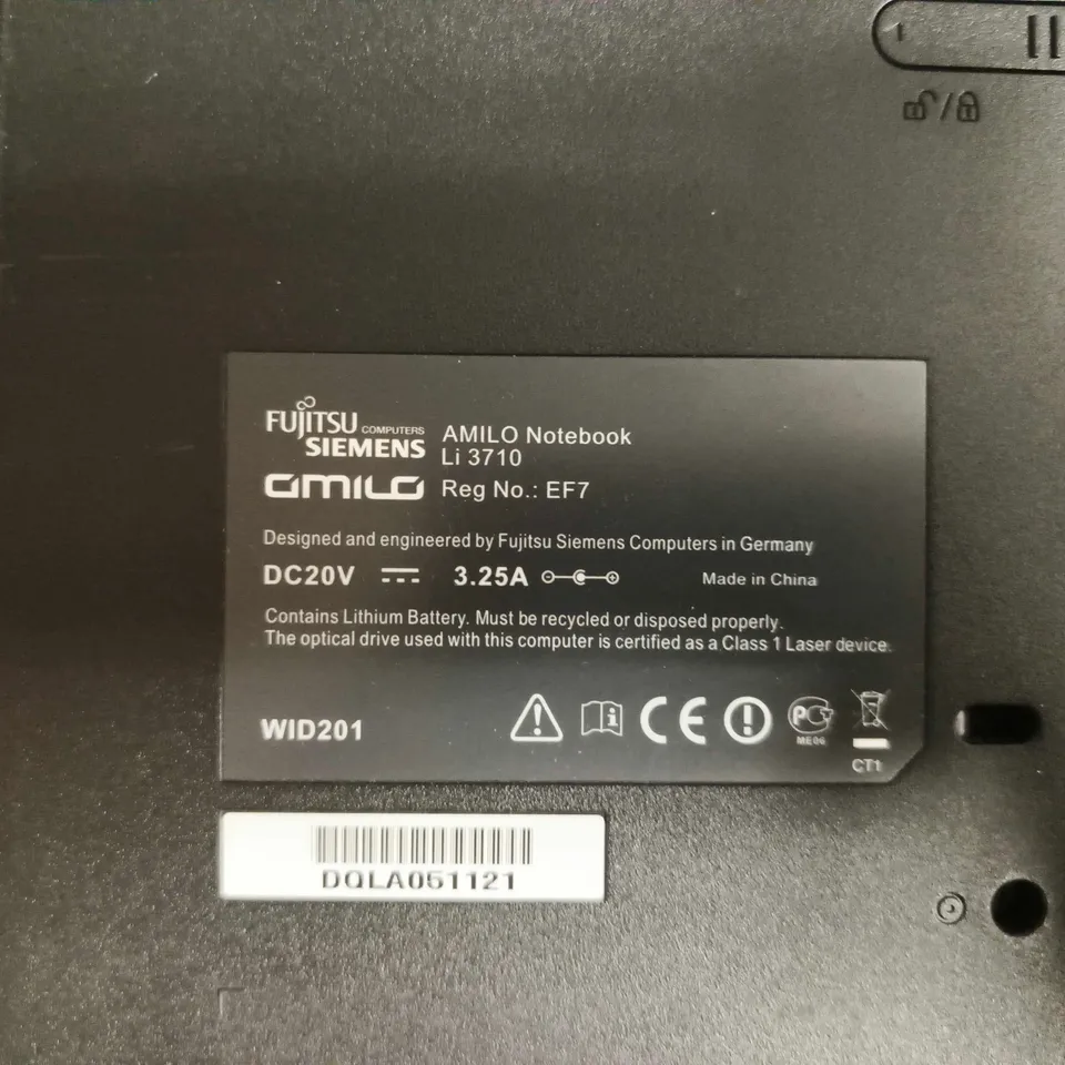 FUJITSU SIEMENS AMILO LI 3710 LAPTOP