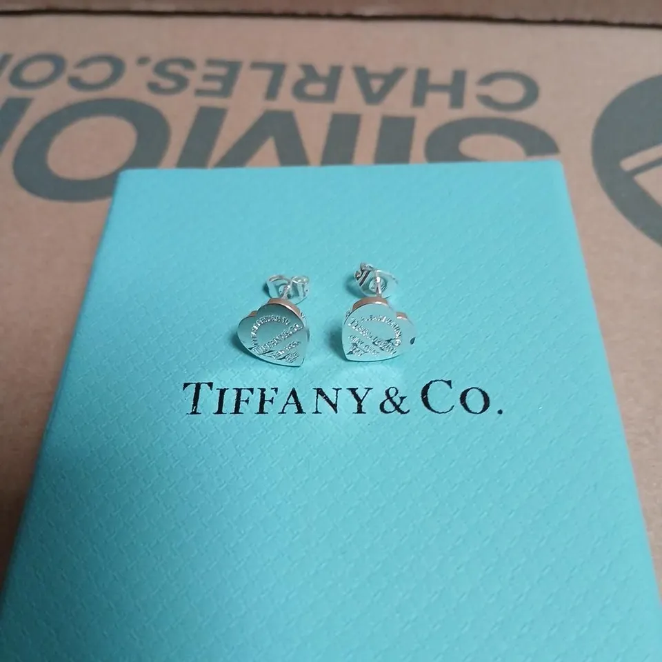 TIFFANY & CO. HEART-SHAPED STUD EARRINGS