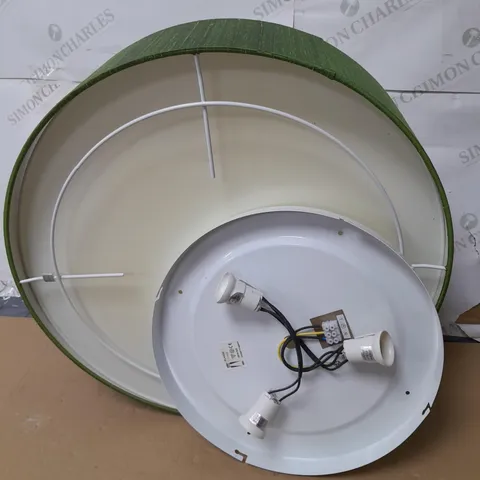UNBOXED CEILING LIGHT WITH GREEN SHADE