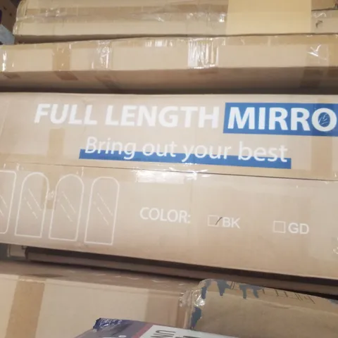 BOXED FULL LENGTH MIRROR - BLACK