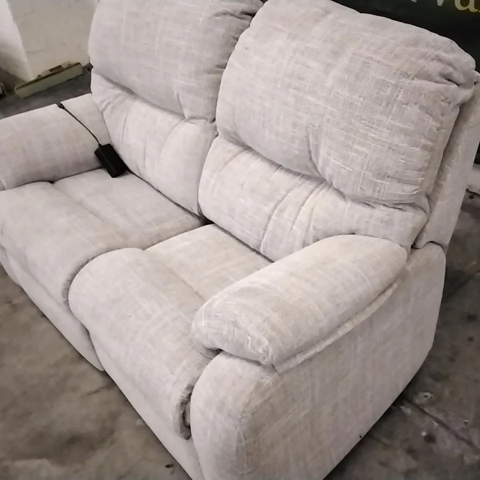 QUALITY BRITISH DESIGNED & MANUFACTURED G PLAN MISTRAL 2 SEATER POWER RECLINER SOFA BEACH CARAMEL FABRIC