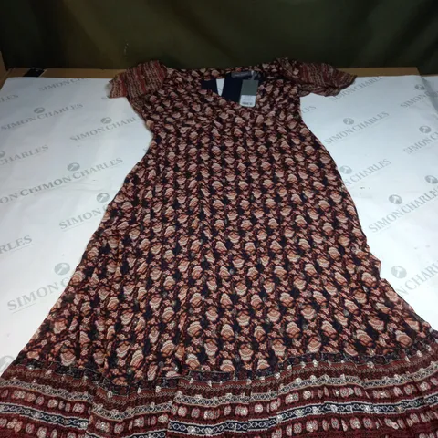 MINT VELVET GABRIELLA PRINT MAXI DRESS SIZE 8