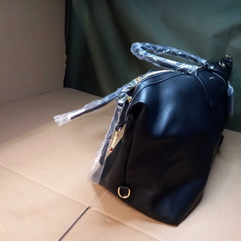 KATIE LOXTON BLACK/GOLD DETAILED WEEKEND BAG