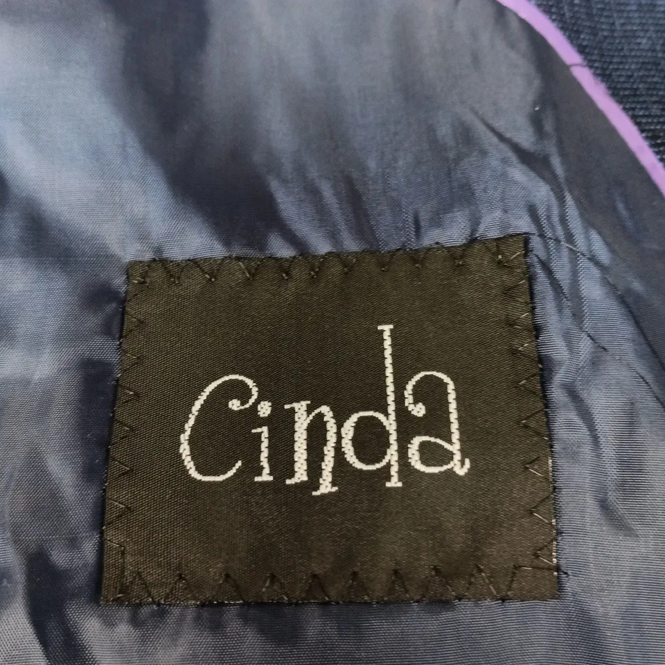 CINDA NAVY MEN'S BLAZER – SIZE 72, 2‑BUTTON POLYESTER