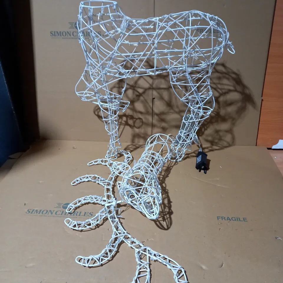 1M WICKER STANDING DEER
