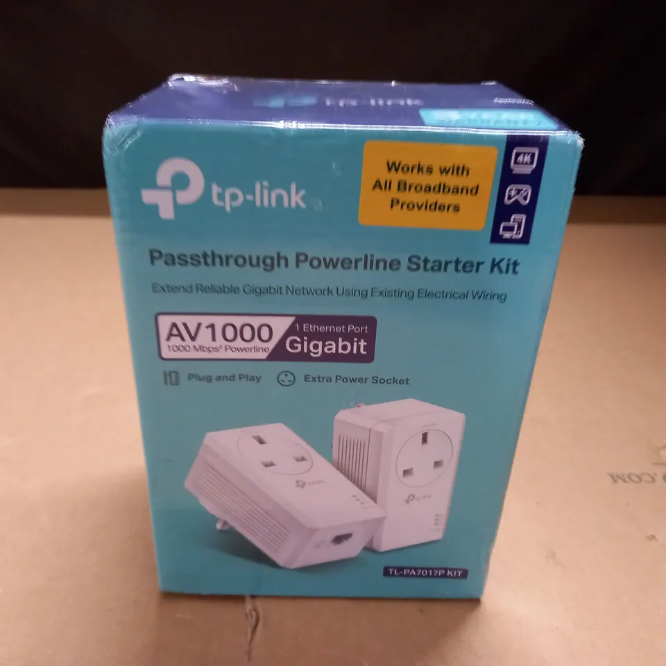SEALED TP-LINK PASSTHROUGH POWERLINE STARTER KIT