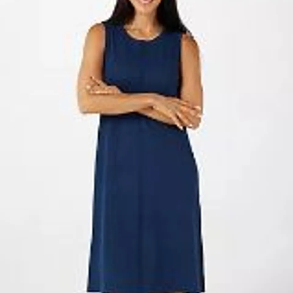  WYNNELAYERS SUMMER SWEATER KNIT DRESS BLUE EXTRA LARGE