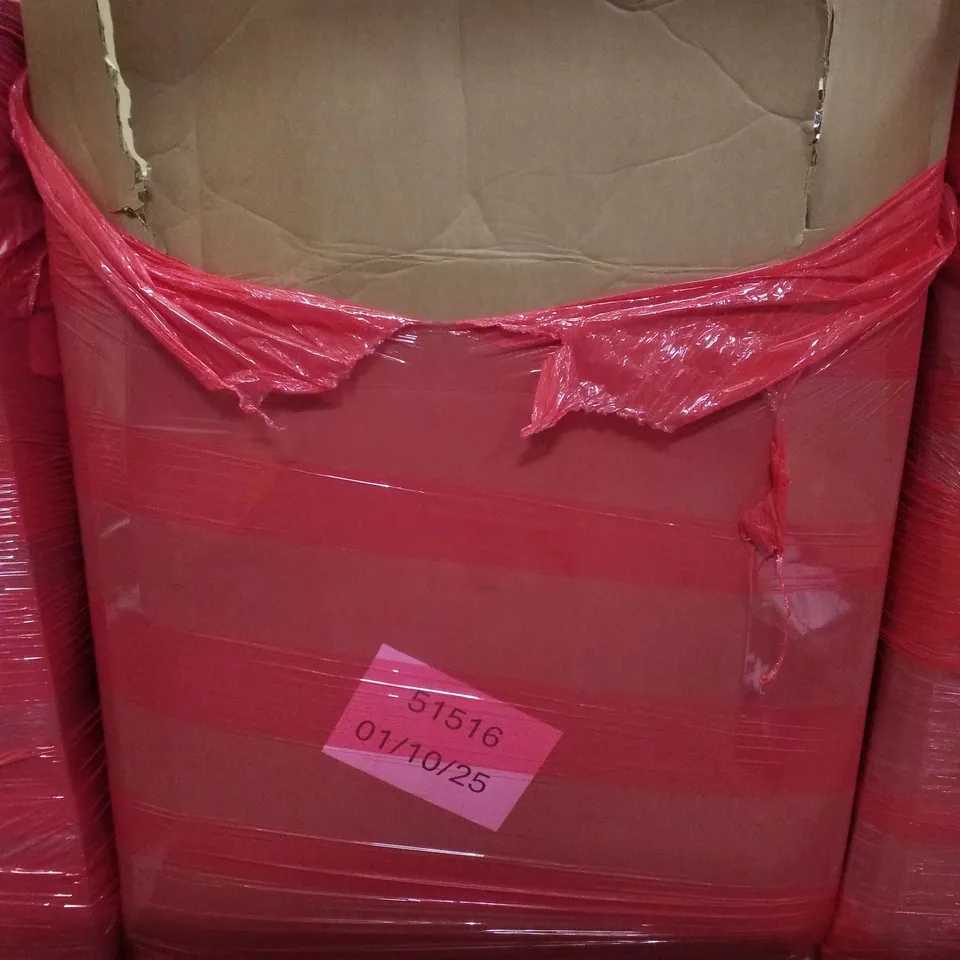 PALLET CONTAINING ASSORTED PRODUCTS INCLUDING FOLDING CHAIR, BEACH TOY TABLE, METAL CAT LITTERBOX, WOODEN TRIPOD EASEL, ROLLER BLIND & TENNIS RACKET 