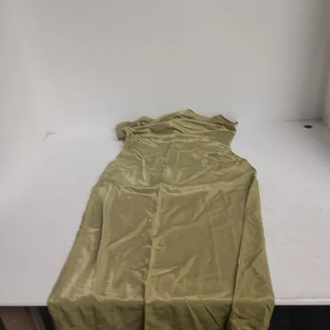 NOBODY'S CHILD KHAKI SATIN GARMENT – UK 14 (EU 42, US 10) MADE IN VIETNAM