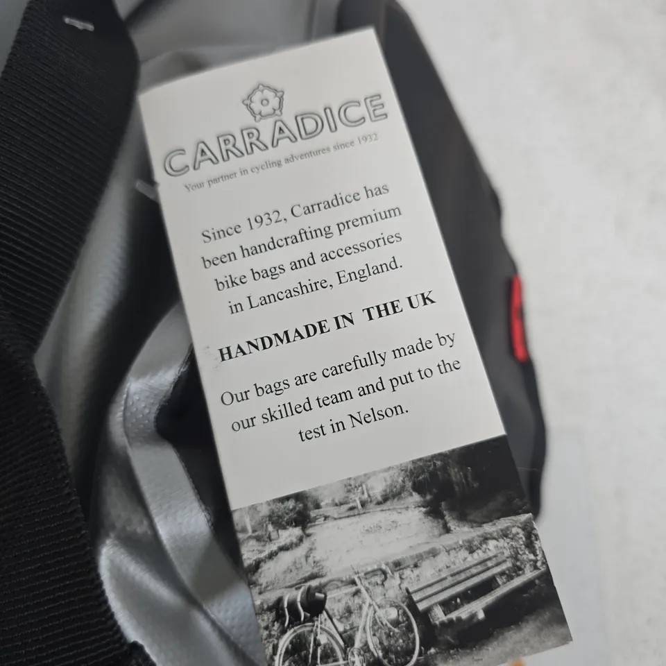 CARRADICE BICYCLE PANNIER BAGS – PAIR WITH MOUNTING HARDWARE (GREY/BLACK)