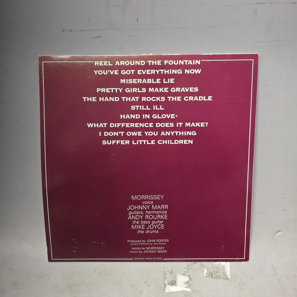 THE SMITHS DISTRIBUTED THROUGH THE CARTEL VINYL 