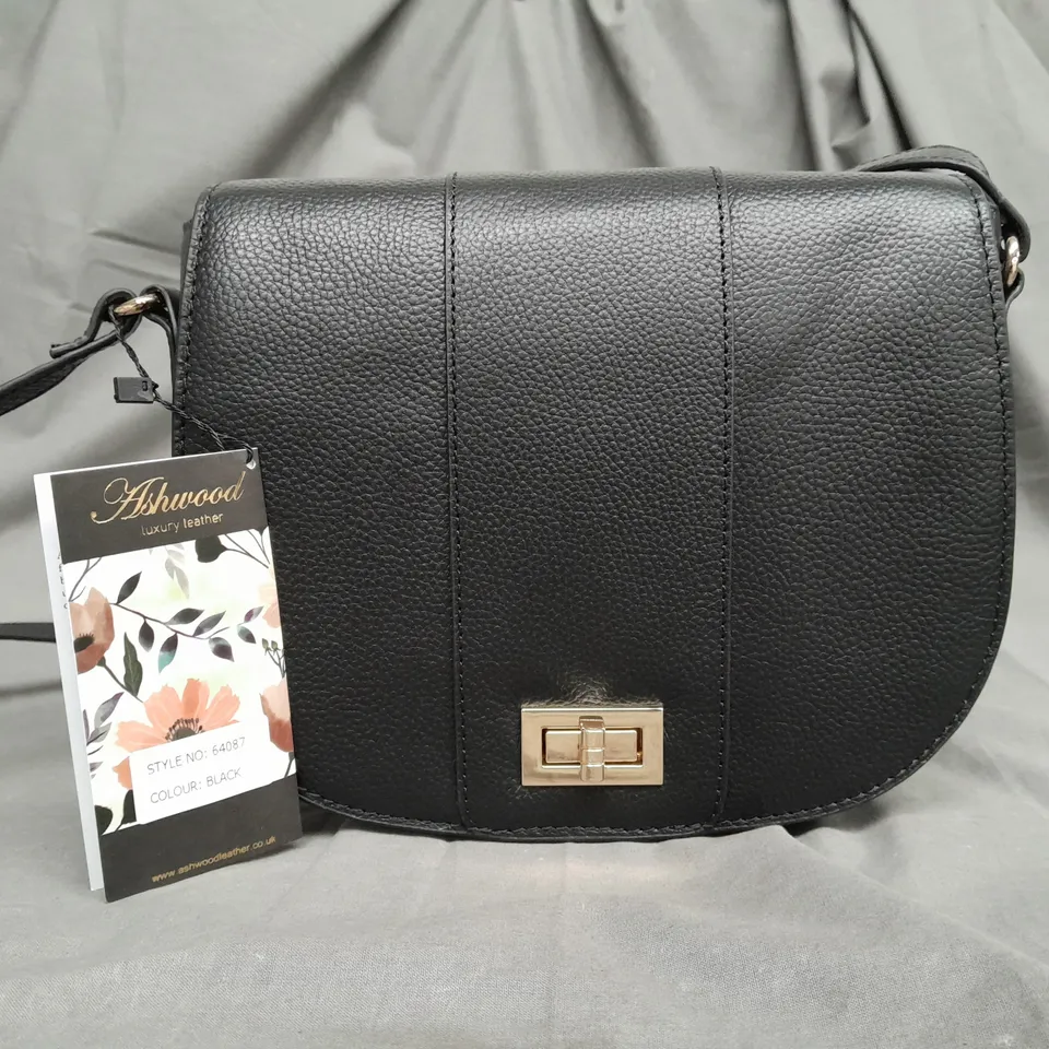 ASHWOOD BLACK SATCHEL BAG 