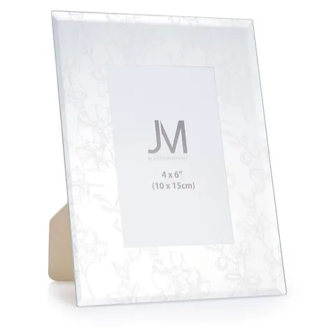 JM BY JULIEN MACDONALD ROSE ETCHED PHOTO FRAME IN GIFT BOX