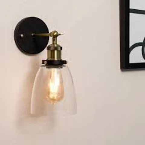 BOXED KELLY 1 - LIGHT BLACK ARMED SCONCE