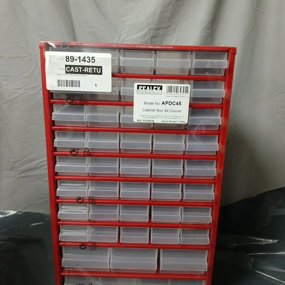 SEALEY APDC45 CABINET BOX 44 DRAWER – RED STORAGE CABINET