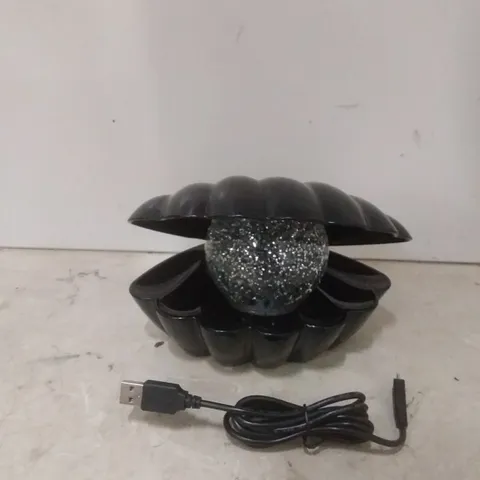 BOXED SENSE AROMA SEA SHELL LED COLOUR CHANGING LAMP ( BLACK )